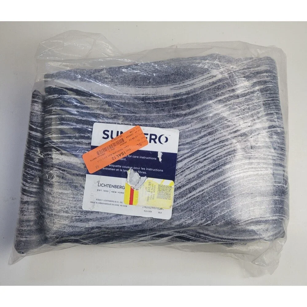 NEW Sun Zero 40 x 108 One Grommet curtain panel 'Black Textile' #CT30
